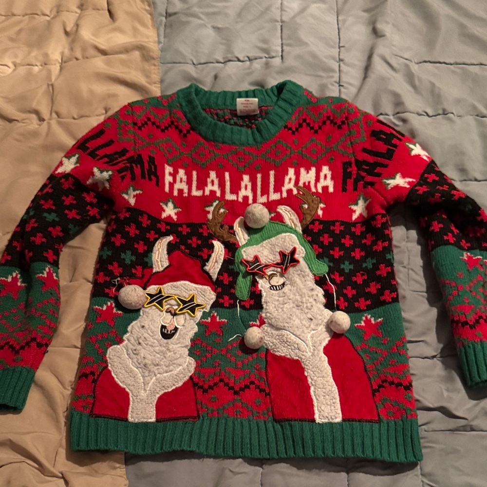 Holiday Time Red and Green Sweater
